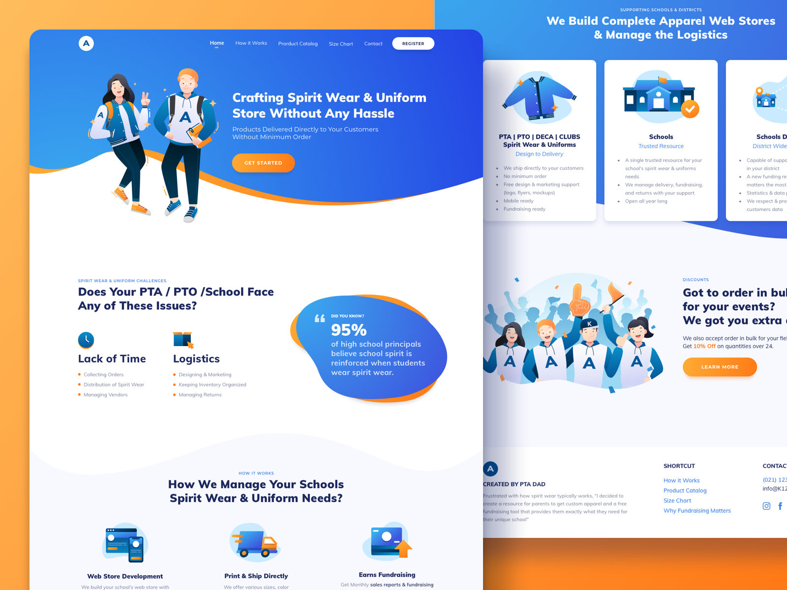 Spirit Wear & Uniform Landing Page Design by Gil @ Gilverse Design on ...