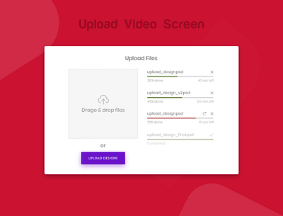 Upload Files Screen design landing pages ui upload file upload files screen upload files screen web design