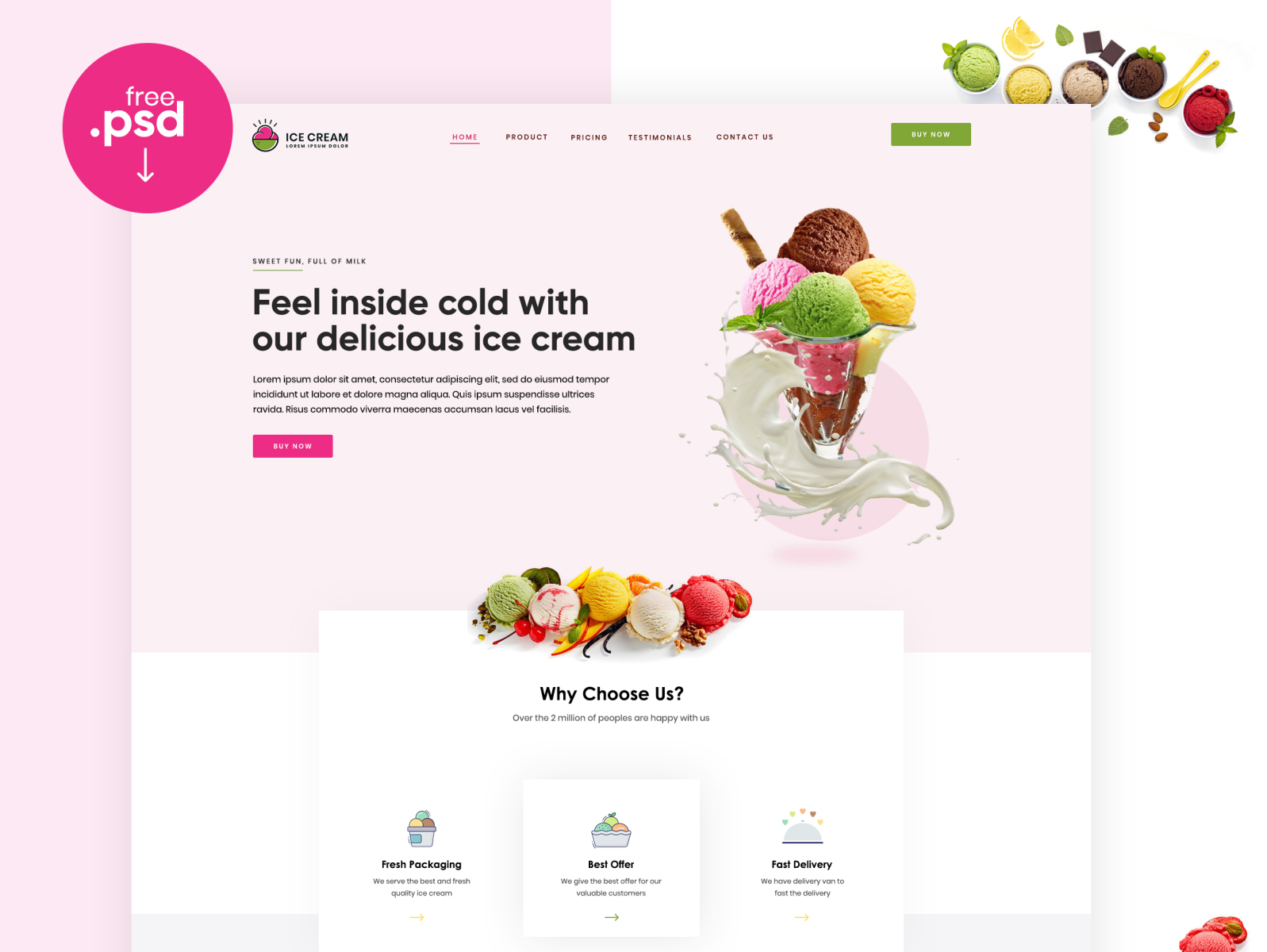 Ice Cream Landing Page Design By Kanhaiya Sharma ⚡️ On Dribbble