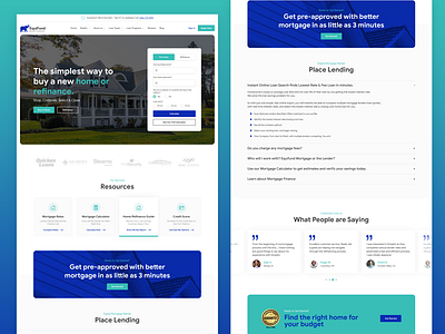 Mortgage landing page UI design