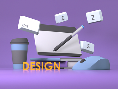 Design cofee design draw hotkey minimalism mouse octane pen pencil render sketch wacom
