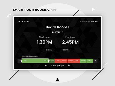 Smart Room Booking app design ui ux
