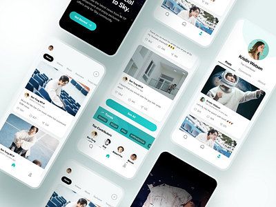 Skysocial App Concept design figma social app ui uiux