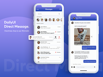 Daily UI - Direct Message daily 100 challenge dailyui dailyui013 direct message ui ux uidesign