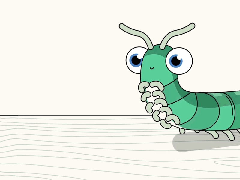 Happy Centipede! animal animation centipede cute loop motion motion design thinkmojo