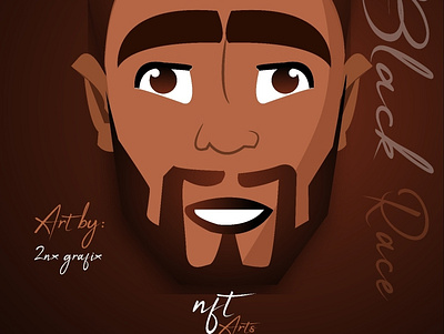 Black race graphic design illustration