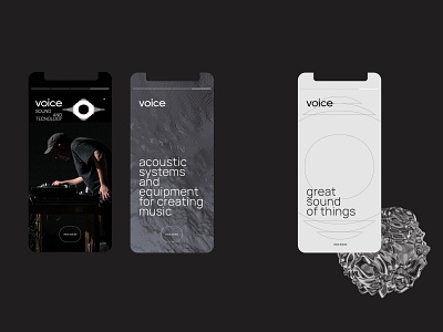 VOICE sound and technology branding graphic design logo ui