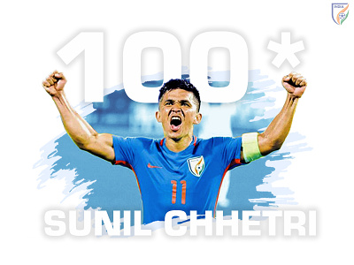 100th Match blue football graphic design india minimal team ui ux web