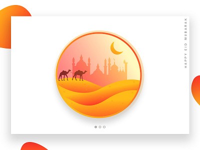 Eid Mubarak - Ramadan app camel dribbble eid gradient masjid moon ramadan ui ux web