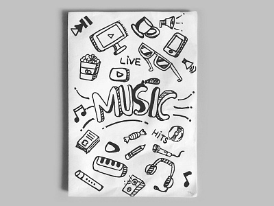Doodle - Music app art doodle dribbble hand drawn icon music scribble sketch ui vector whiteboard