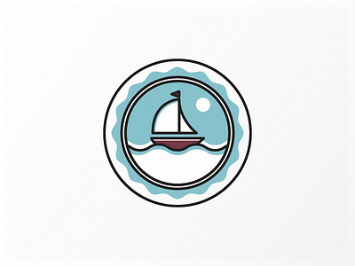 Sailin' boat patch sail sailboat