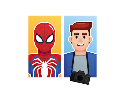 Your Friendly Neighbourhood Spider-Man. character flatdesign hero illustration marvel peterparker spider man spiderman superhero