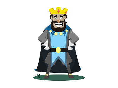Mr.King 2d cartoon character design illustration vector