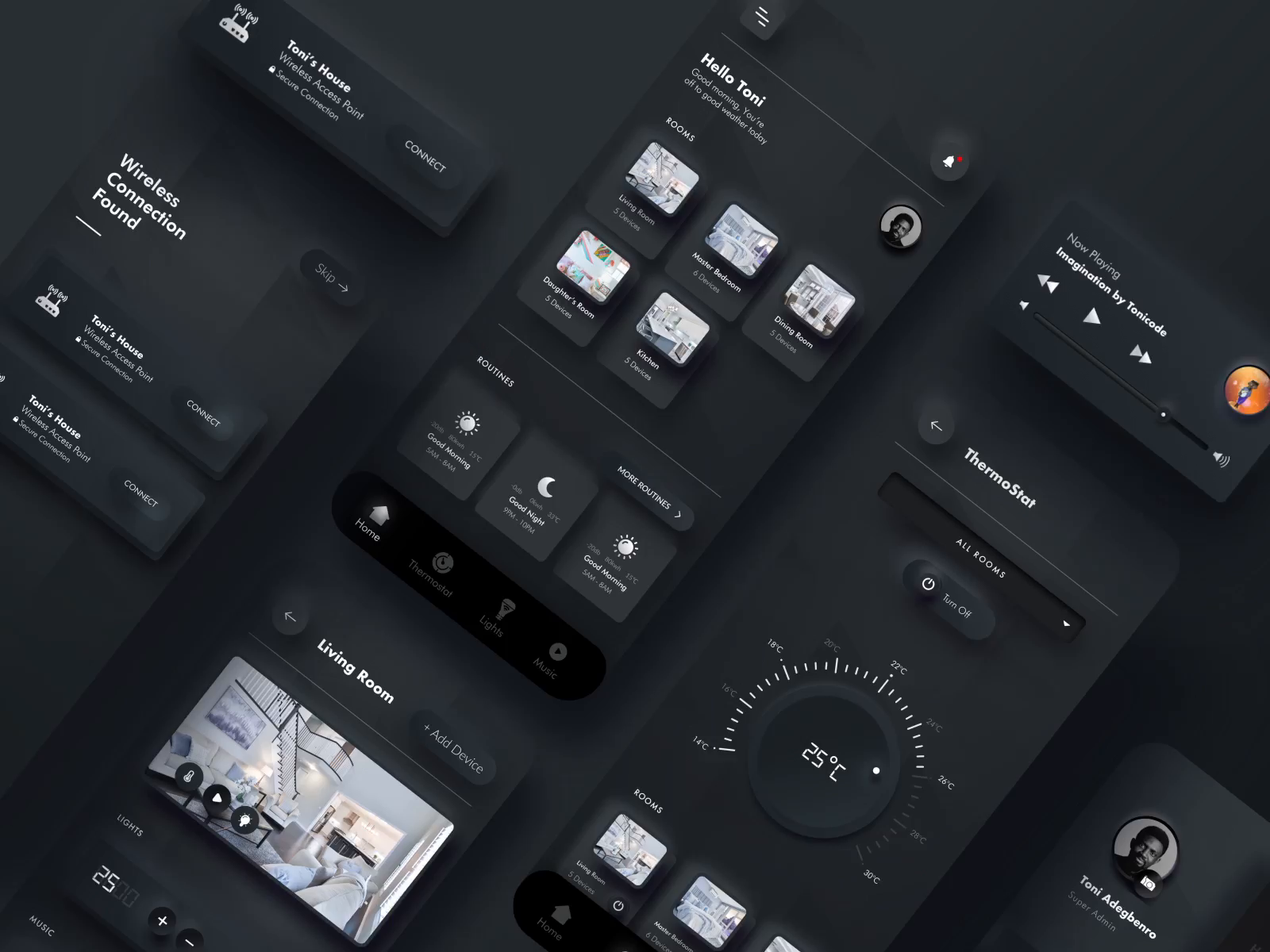 Dark Neumorphic UI Kit by Toni Adegbenro on Dribbble