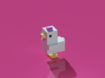 Day #3 (Low Poly Chicken) 3d artist blender blender3dart blendercycles chicken design lighting lowpoly