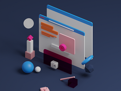 Day #7 (Wireframes and Shapes) 3d 3d art blender blendercycles design