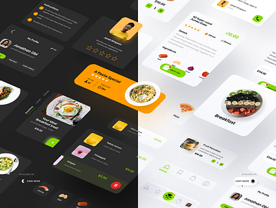 Grubr Food Card UI Kit aftereffects app branding cards components design figma food food delivery illustration interaction logo minimal presentation sketchapp ui ux