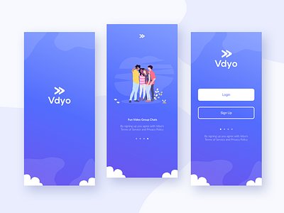 Vdyo App Showcase app design illustration iphonex minimal sketchapp ui ux