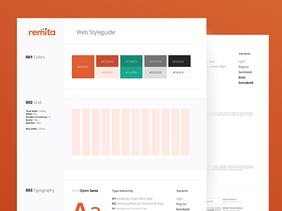Remita Web Styleguide collaboration design design system developer guide illustration minimal sketchapp style guide toniadegbenro typography ui ux