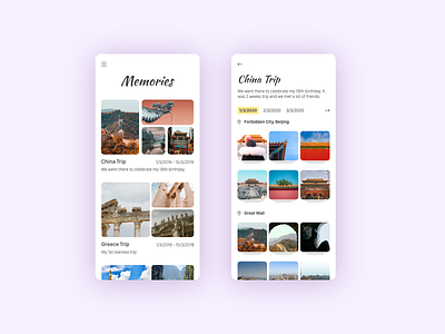 Travel Photo Management App with AI app concept design minimal photo productivity travel ui ux