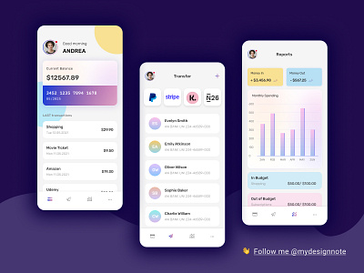 Free Mobile UI - Banking APP app banking concept dashboard design finance flat mobile app ui ux