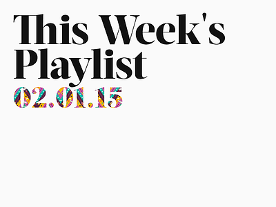 Classy hipster music pattern serif this weeks playlist type