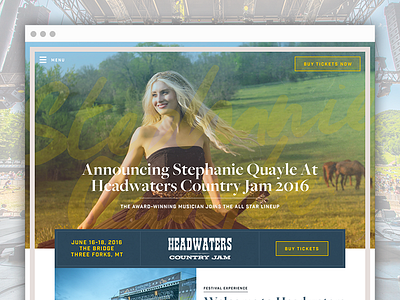 Headwaters Country Jam - Site Design