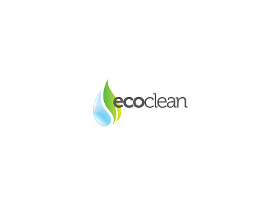 EcoClean Logo branding design eco icon logo type typography vector