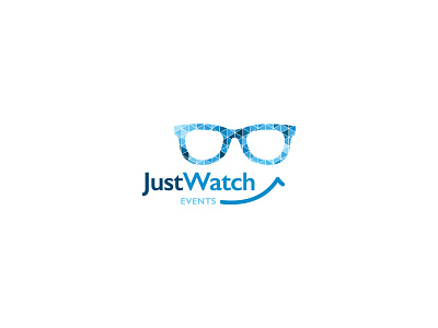 Just Watch Logo branding design event branding glasses illustration logo smile vector