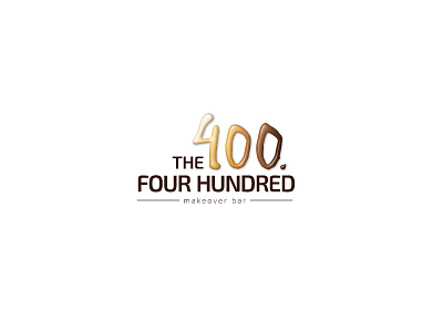 The Four Hundred Logo beauty branding cosmetics design foundation logo makeover salon vector