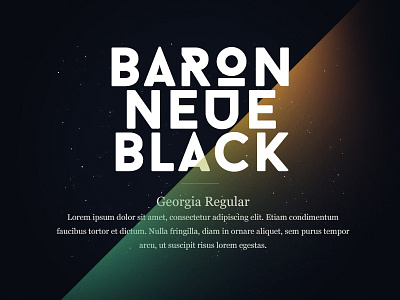 Baron & Georgia combination desing typography webfont website