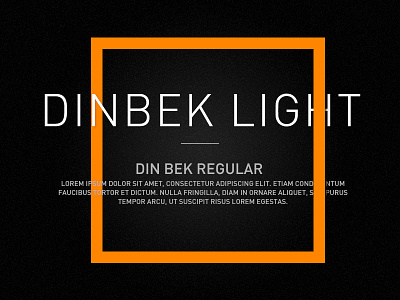 Din Bek Light combination desing typography webfont website