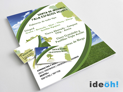 Flyer + Business Cards / Green Spaces advertisement business cards emiliano negrillo flyers graphic design ideoh