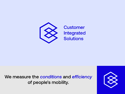 Customer Integrated Solutions background banner brand design branding design graphic design logo vector