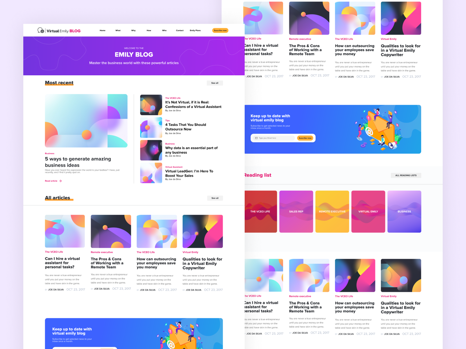 Blog design concept - Web design by Jesus Trujillo on Dribbble