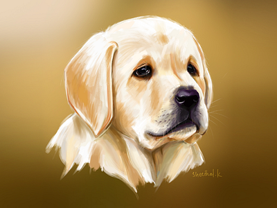 Puppy Love- Digital Painting art artist designer digitalpainting dog drawing illustration painting puppy