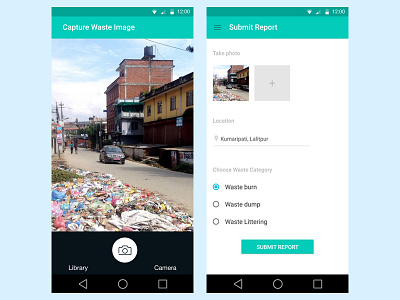 Crowdsourcing app for reporting waste