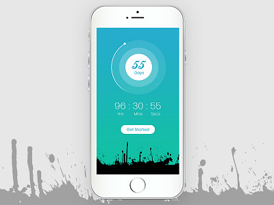 Countdown Timer Mobile Application - Daily UI 014 dailyui ui ux