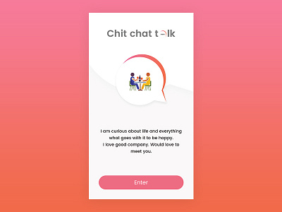Chit Chat Talk - Onboarding screen flat icon illustration logo ux vector