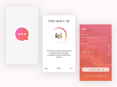 ChitChatTalk App design flat ux