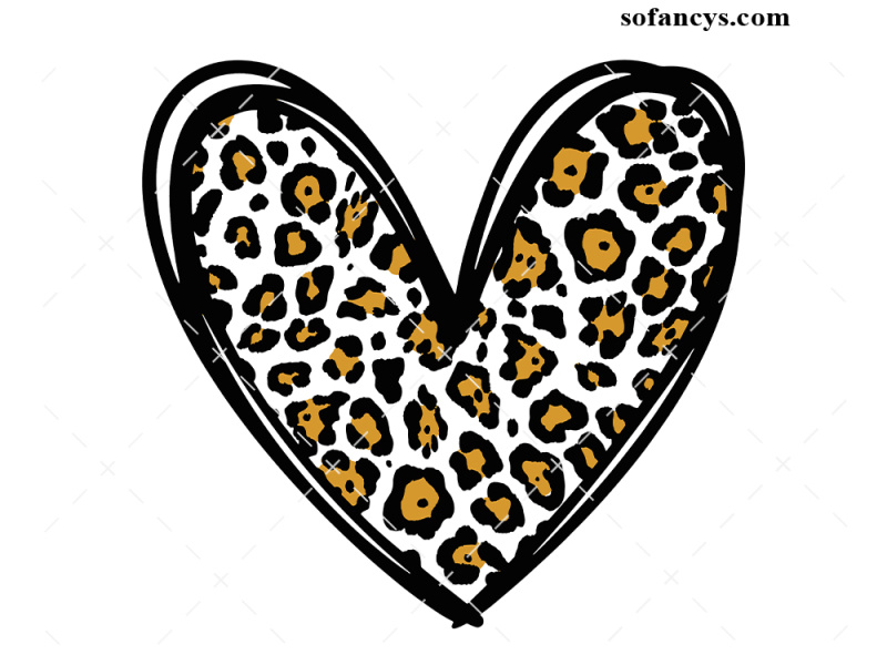 Leopard Heart Pattern SVG DXF EPS PNG Cut Files by SoFancys on Dribbble