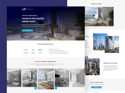 Hotel investments - Landing Page