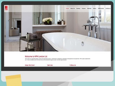 HPH London graphic design homepage design london builders website design