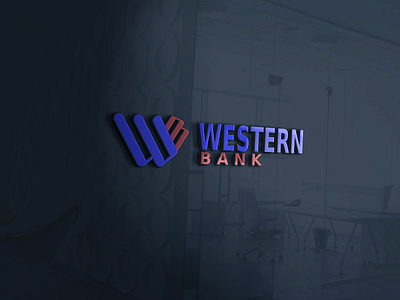 Logo Text Letter Western Bank branding design graphic design letter logo text logo