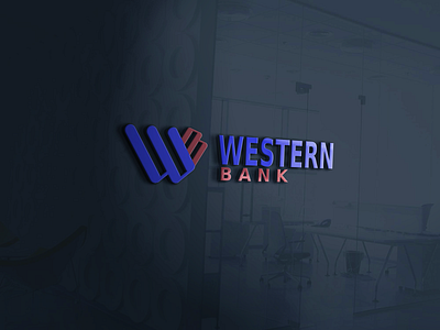 Logo Text Letter Western Bank