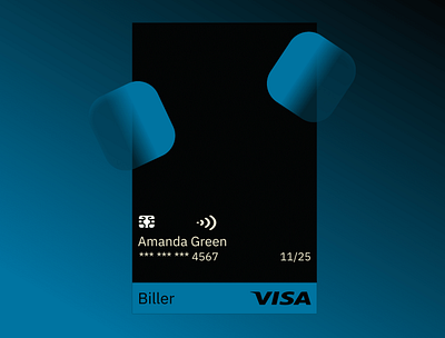 Biller-Credit card design app branding design graphic design typography ui ux