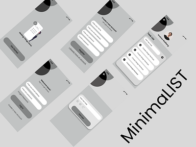 MinimaLIST - Minimal tasks app app branding design graphic design logo typography ui ux vector