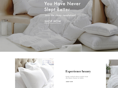 Ui   Ux Design For Luxury Bedding Site By Tiff On Dribbble