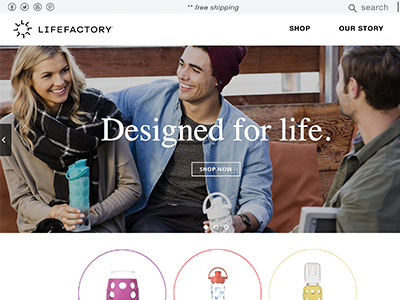 Life Factory - Homepage Redesign design ecommerce redesign ui ux