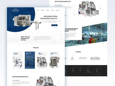 Machinery company redesign concept beta clean color corporate curation debut design designers industrial machinery machines marketing minimal modern semi flat ui